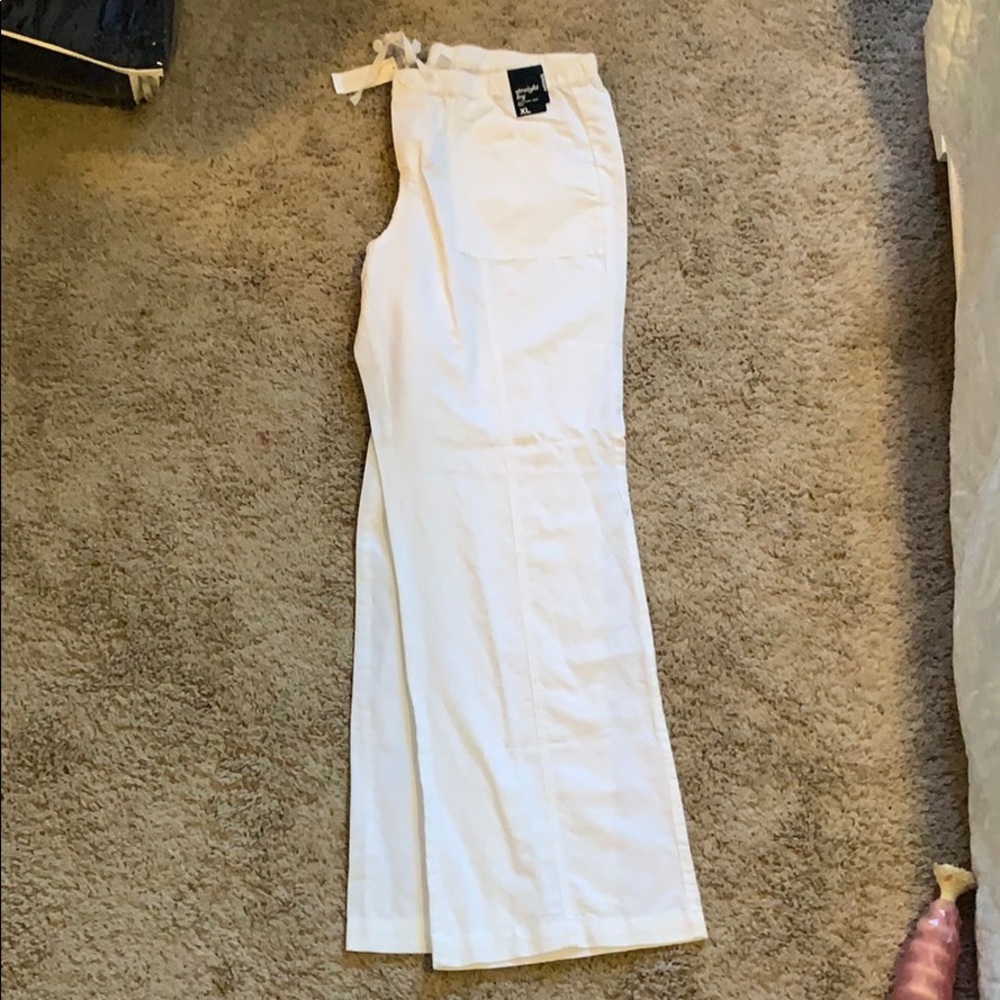 NWT New York and company white linen pants size XL